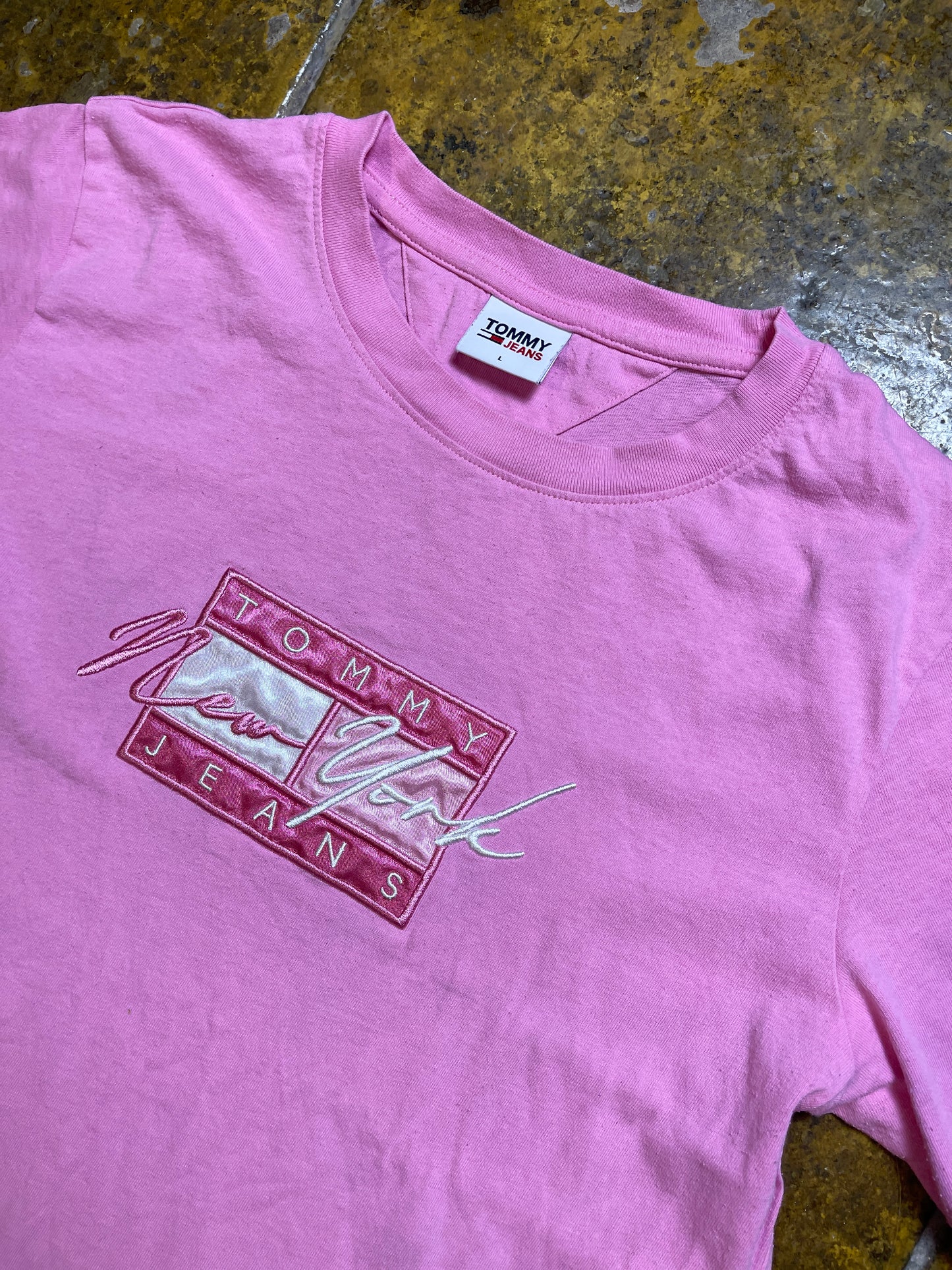 Tommy Hilfiger Jeans Short Sleeve Top Pink - L
