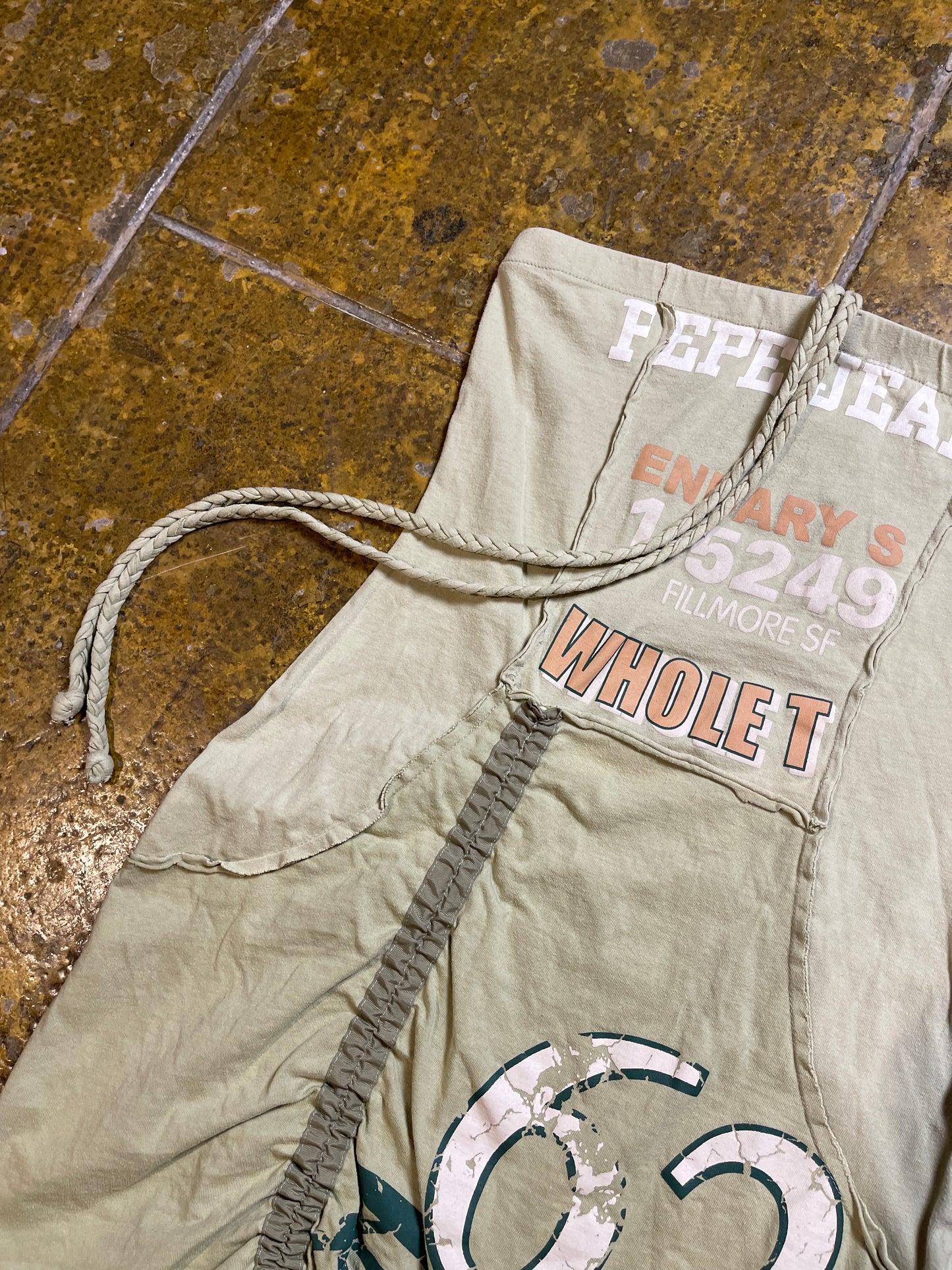 Pepe Jeans Sleeveless Dress Khaki 2000s y2k - M