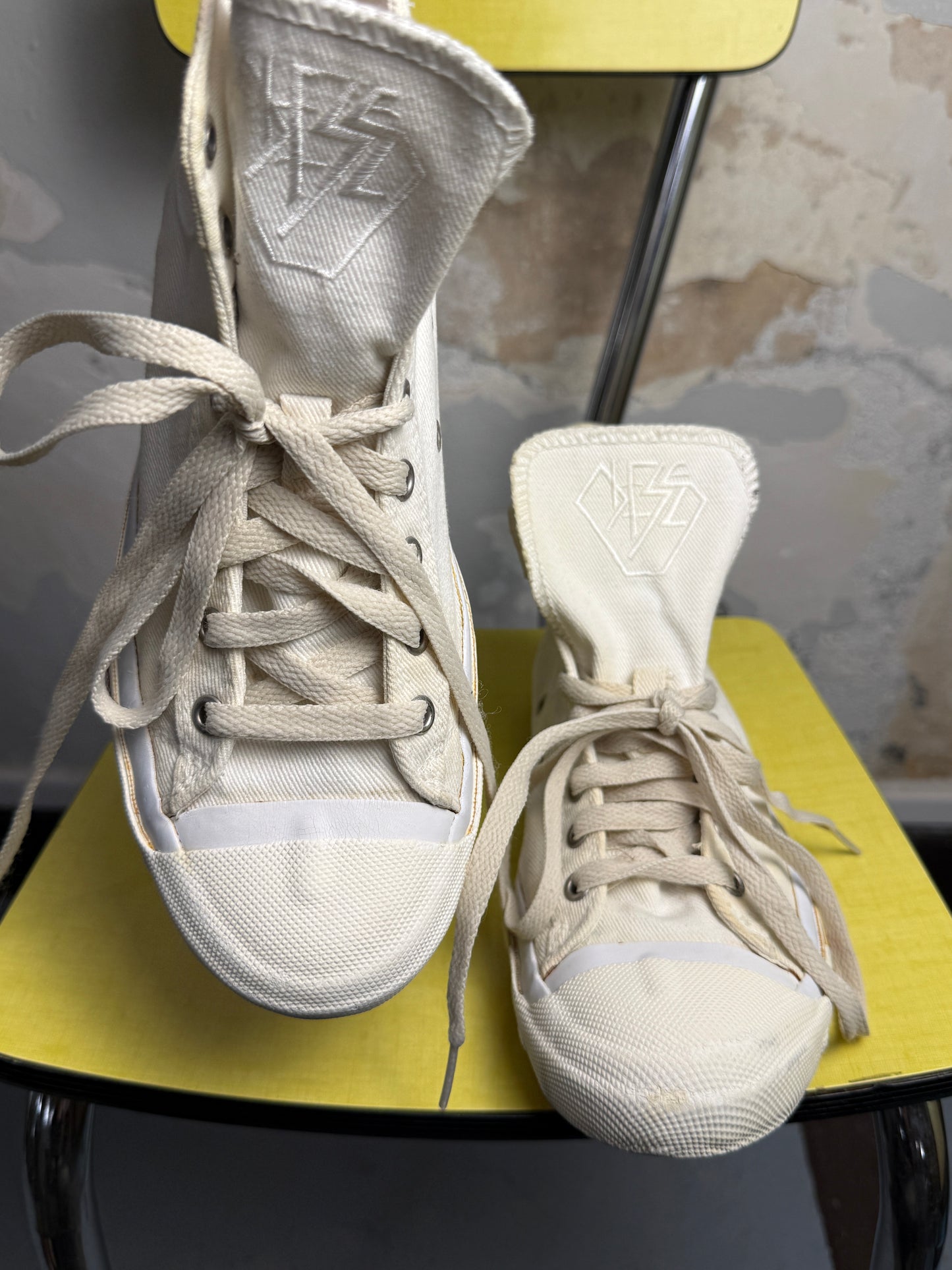 Y2k Diese Exposure | High-Top Canvas Sneakers White - 40