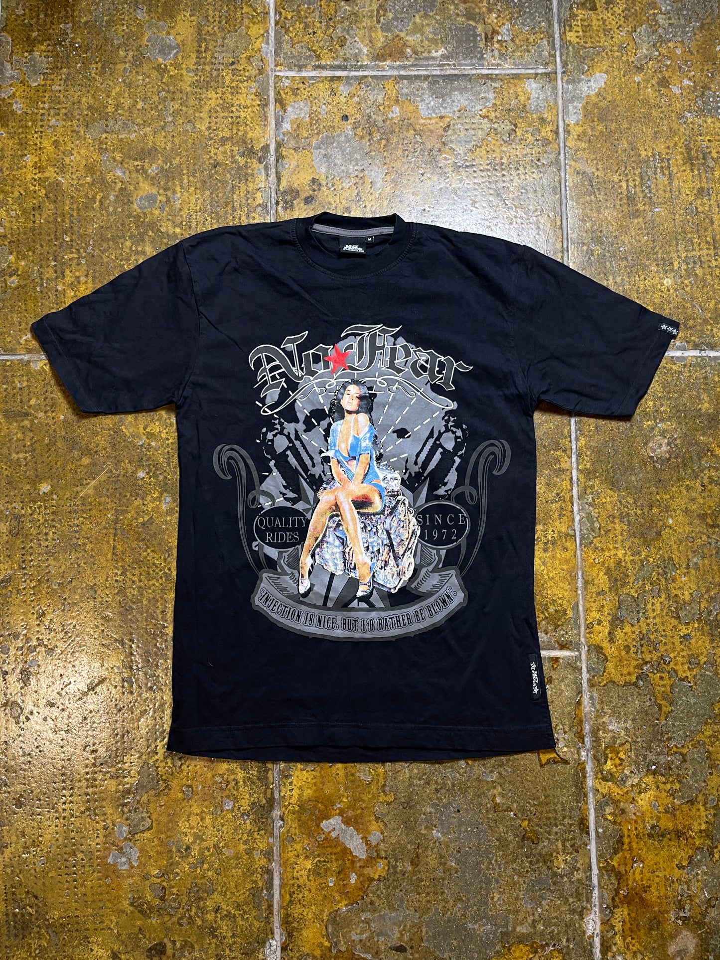 No Fear T-Shirt Black 2000s y2k - M