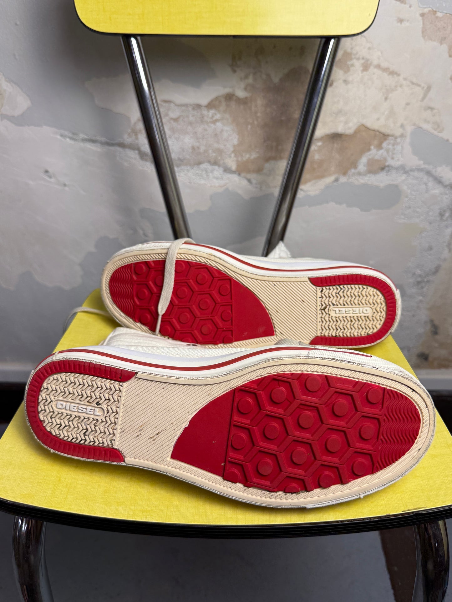 Y2k Diese Exposure | High-Top Canvas Sneakers White - 40