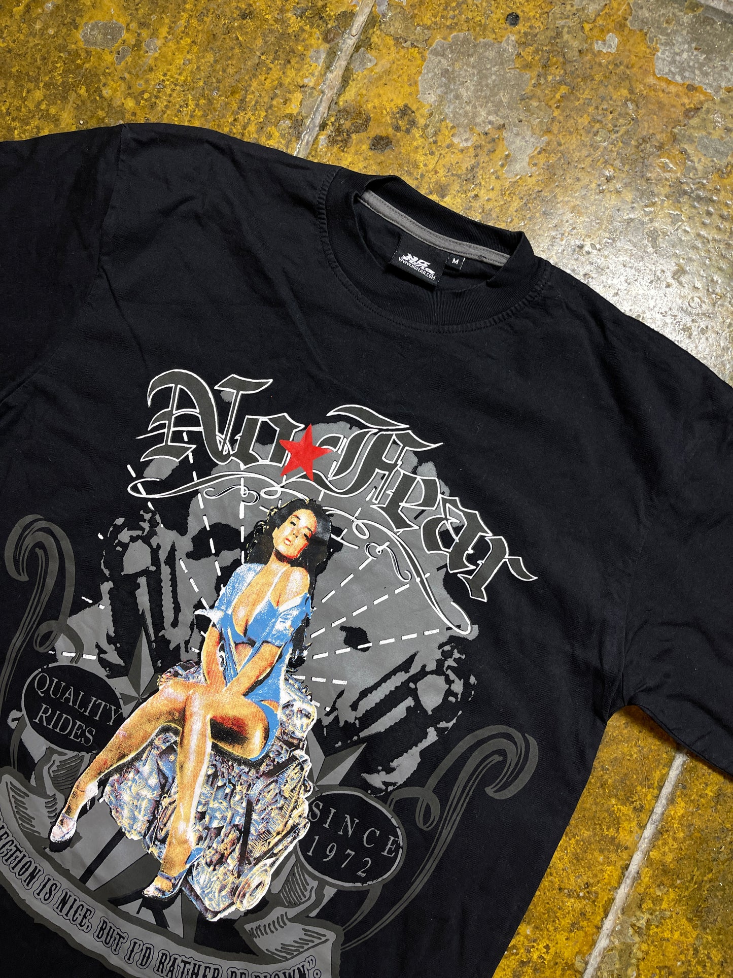 No Fear T-Shirt Black 2000s y2k - M
