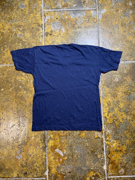 Blumarine Short Sleeve Top Navy 2000s y2k - XL