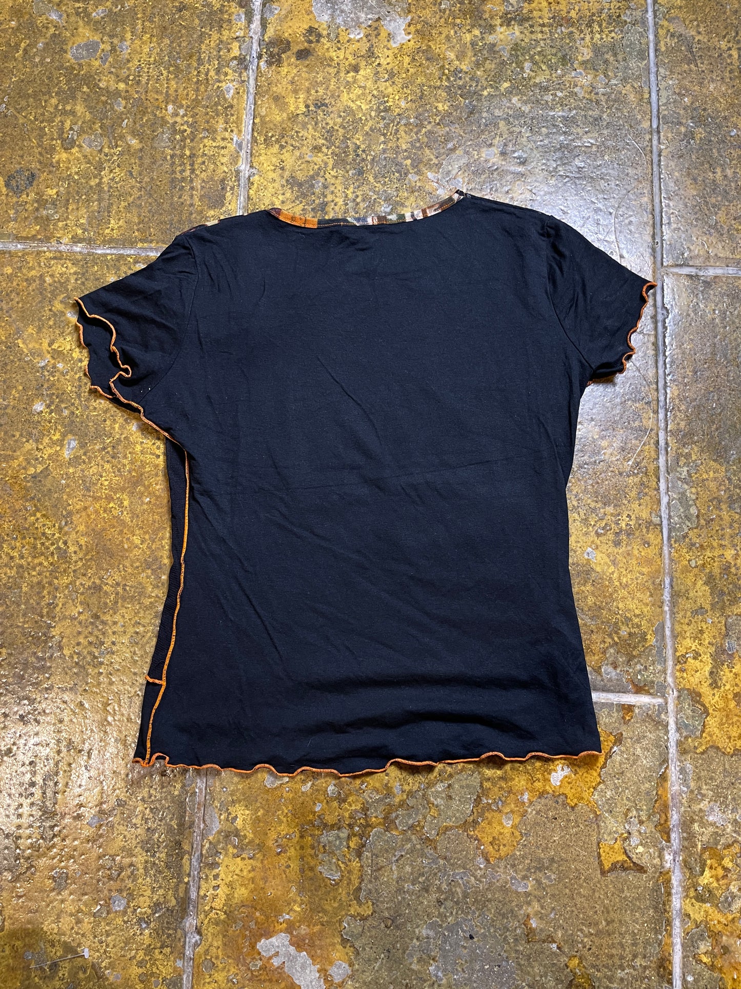 Patrice Breal Short Sleeve Top Black 2000s y2k - M