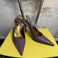 Vintage 90s - 2000s Dolce & Gabbana Pointed Toe Cutout Slingback Pump Heels Lilac - 38