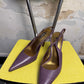Vintage 90s - 2000s Dolce & Gabbana Pointed Toe Cutout Slingback Pump Heels Lilac - 38