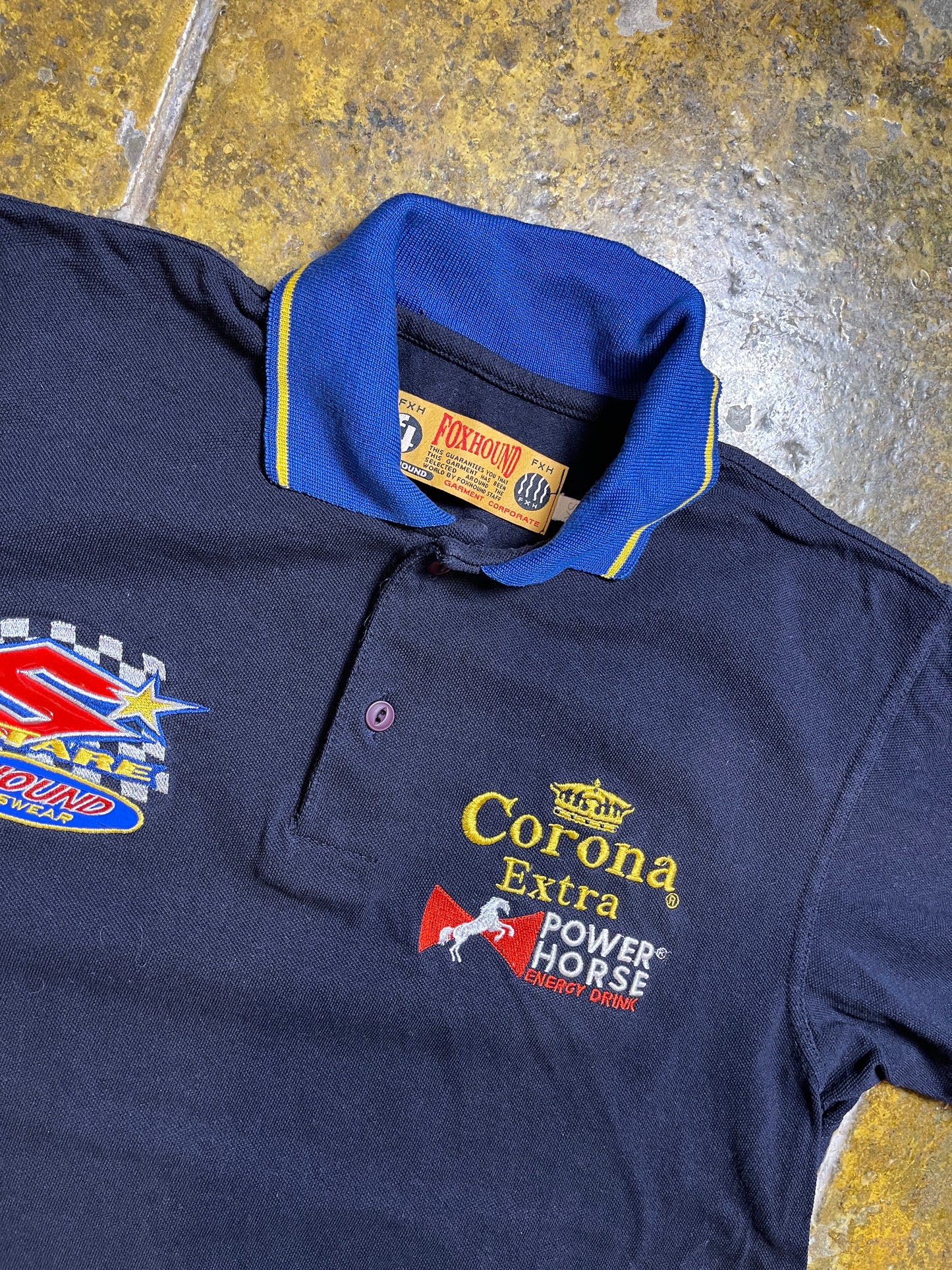 Foxhound Suzuki AlStare Corona Beer Racing Polo Shirt Navy 2000s y2k - S/M