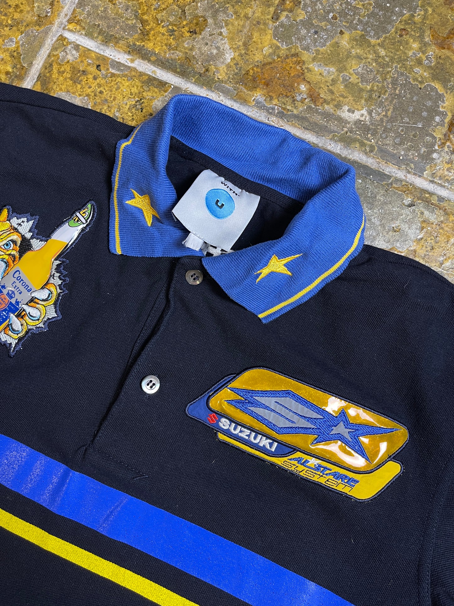 Suzuki Alstare Polo Shirt Corona 2000s y2k Racing Black - M