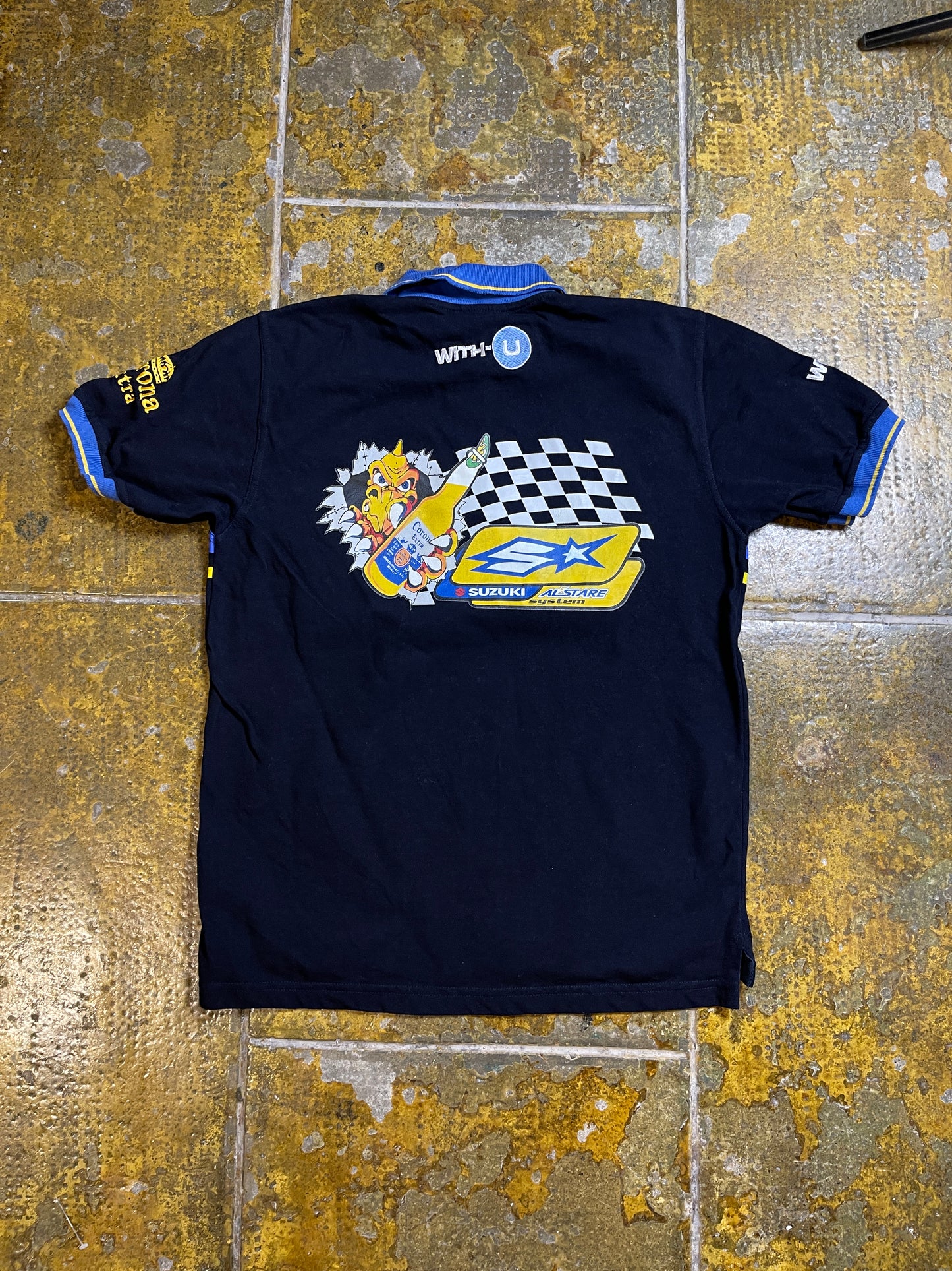 Suzuki Alstare Polo Shirt Corona 2000s y2k Racing Black - M