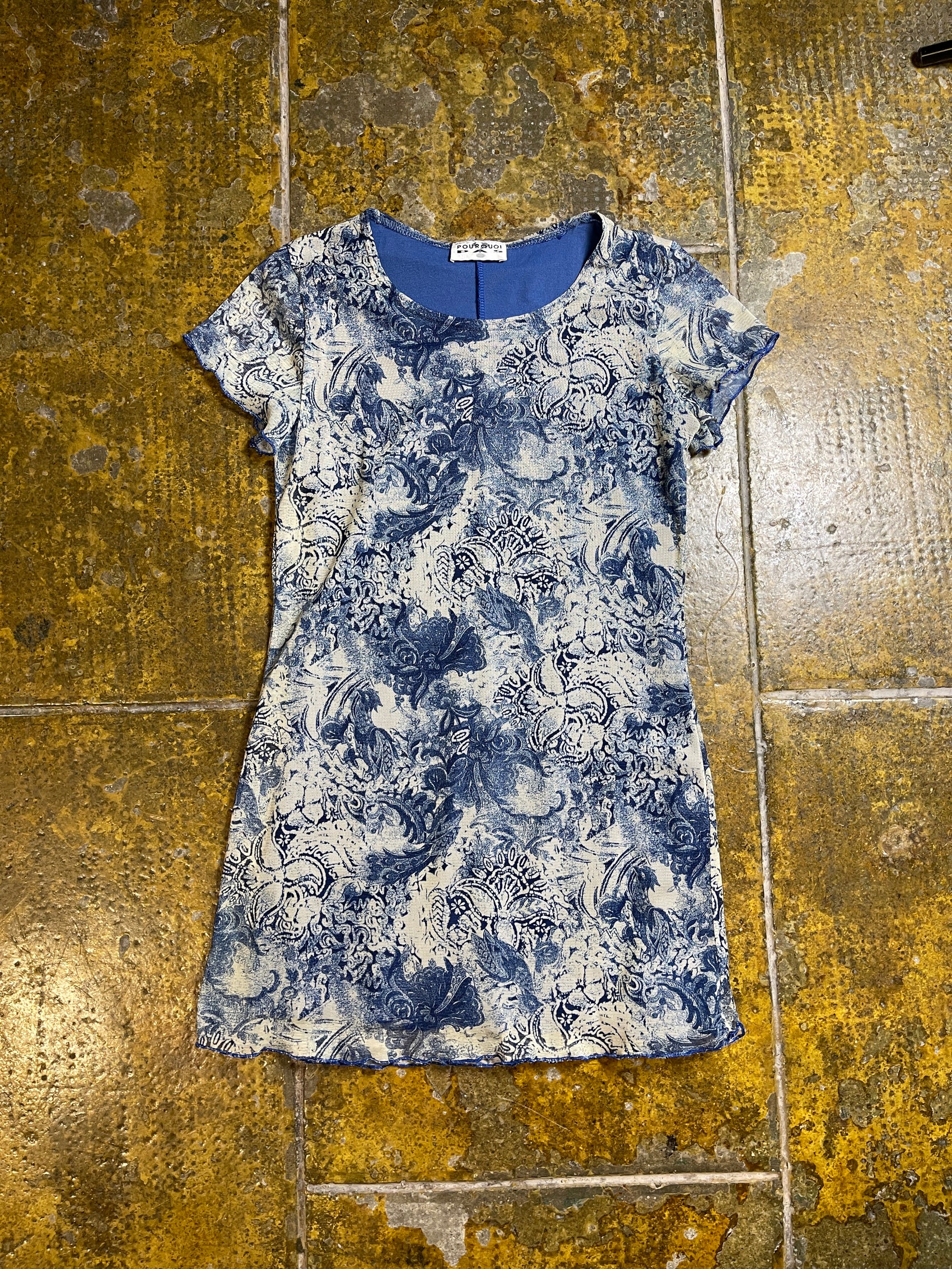 Porquoi Pas Short Sleeve Dress Blue 2000s y2k Fairy - S