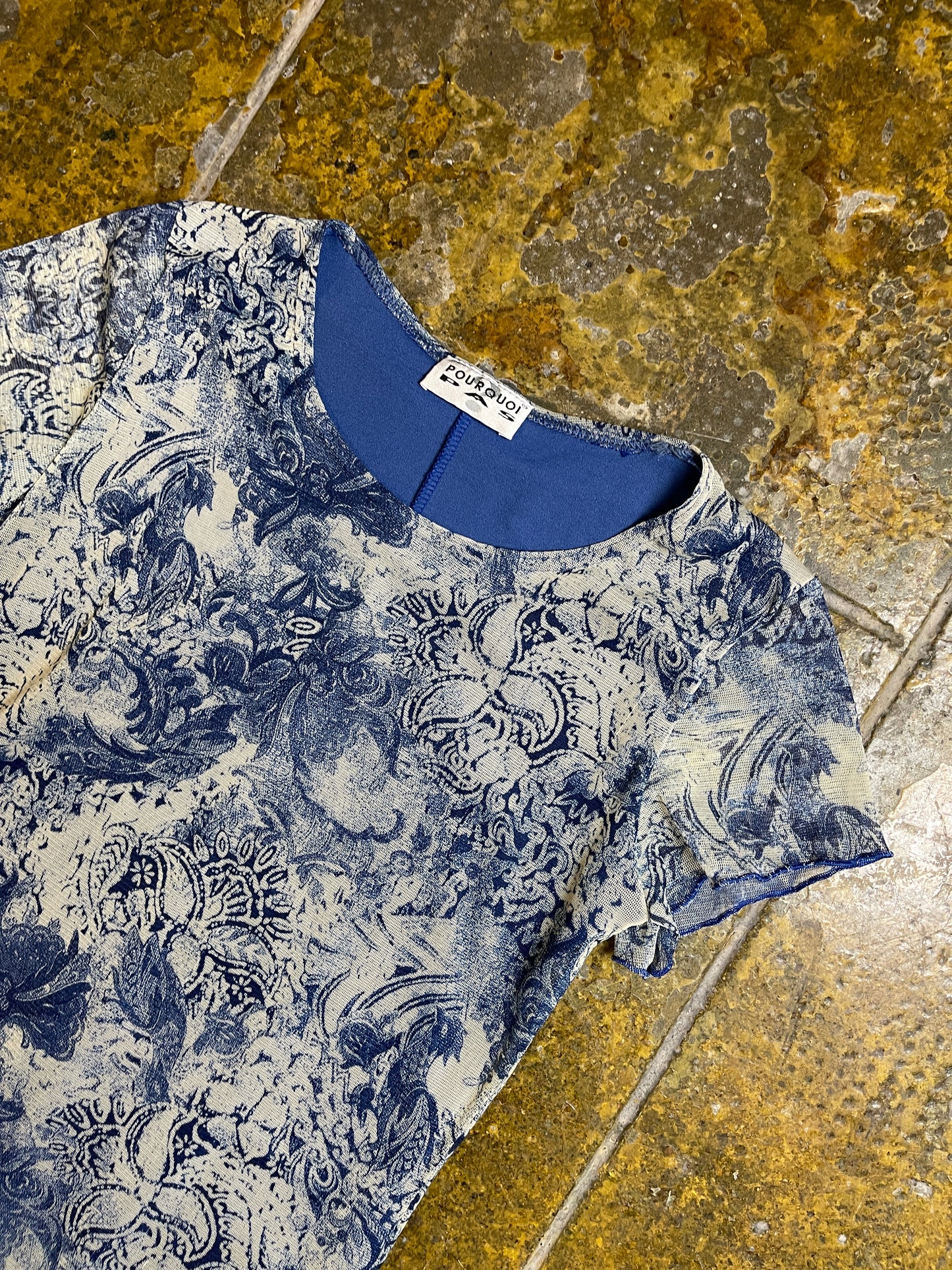 Porquoi Pas Short Sleeve Dress Blue 2000s y2k Fairy - S