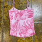 Camaieu Sleeveless Top Pink White 2000s y2k - M