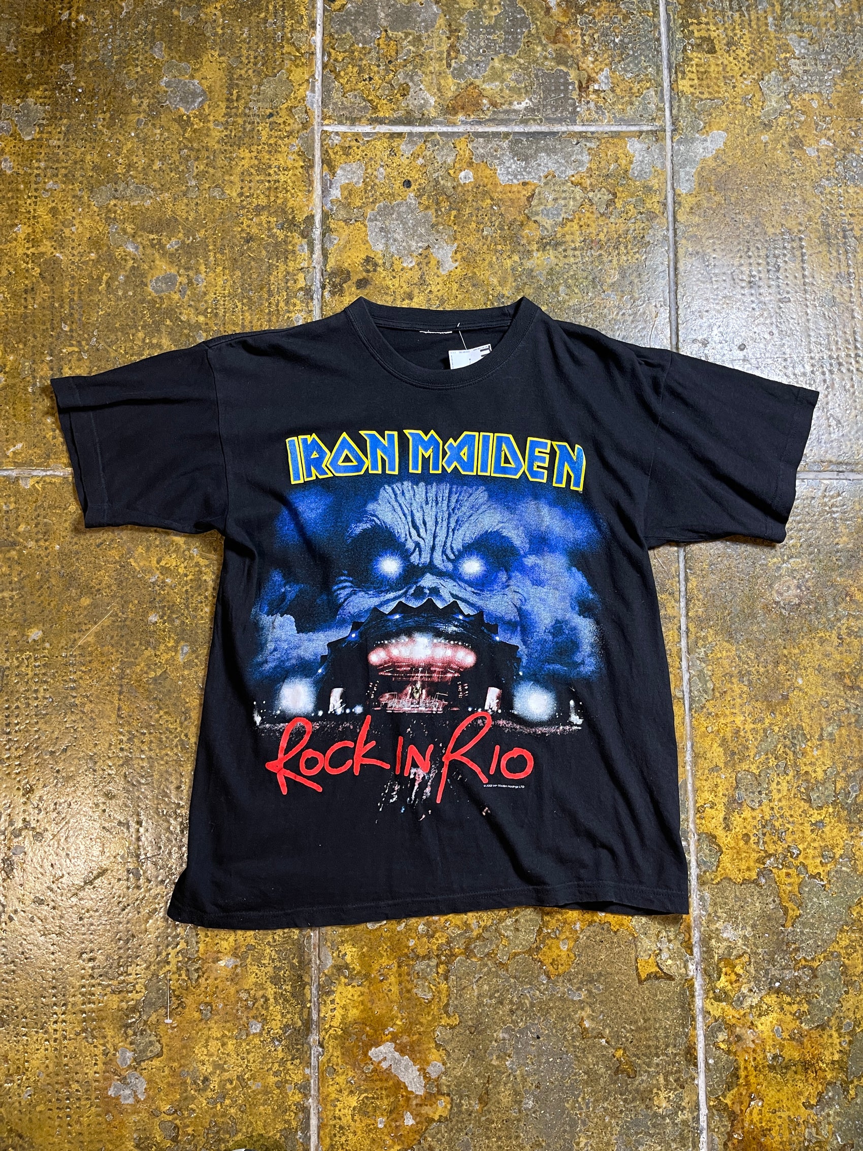 Vintage Iron Maiden Rock in Rio 2002 T-Shirt Band Black - M