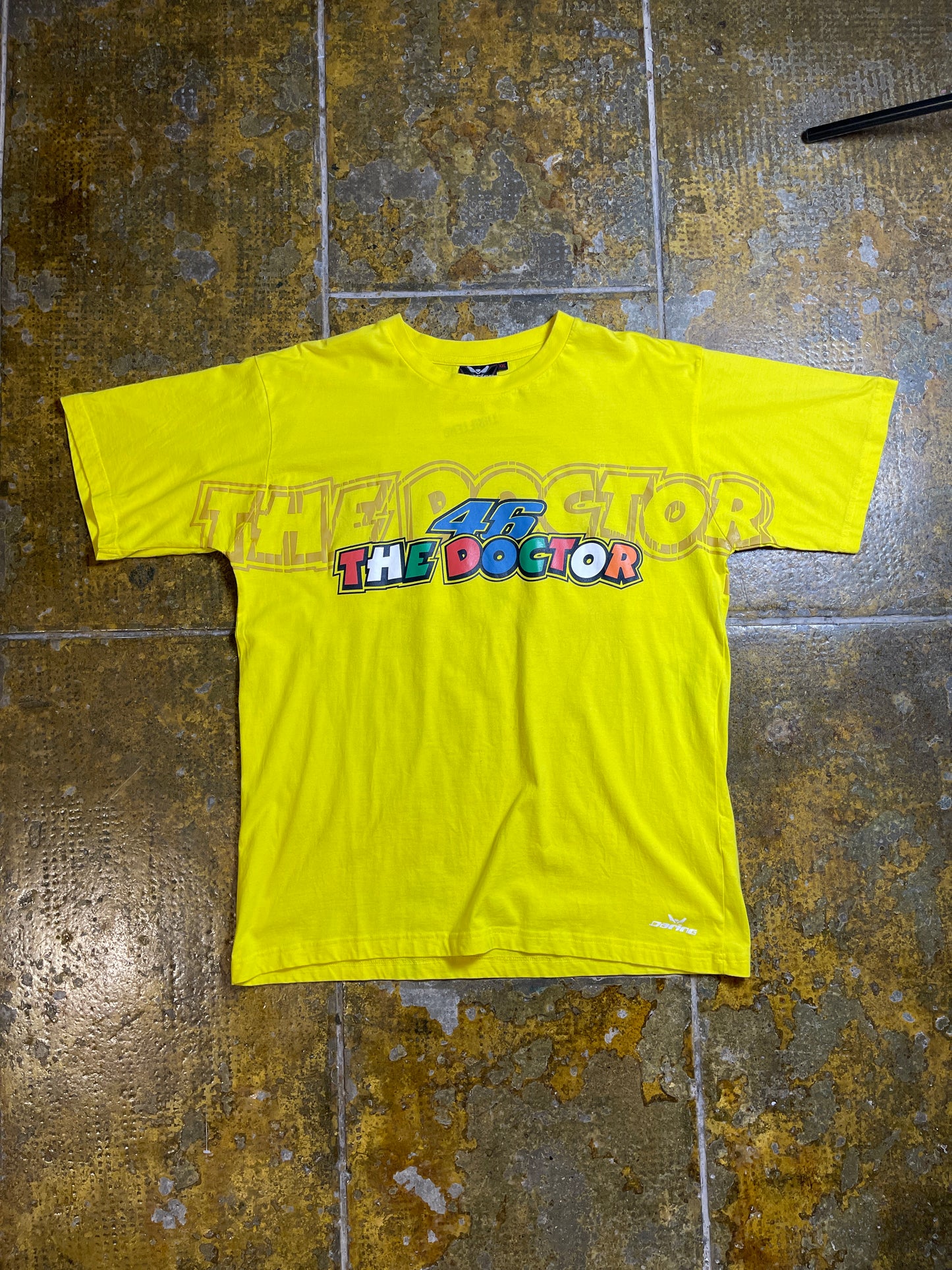 Valentino Rossi The Doctor 46 Racing T-Shirt Yellow 2000s y2k - XXL