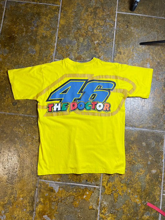 Valentino Rossi The Doctor 46 Racing T-Shirt Yellow 2000s y2k - XXL