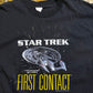 Vintage Star Trek First Contact 1996 T-Shirt Black - XL