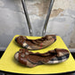 Y2k Burberry House Check Bridle Falcony Scrunch Ballet Flats Brown Tones - 36