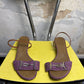 Vintage 90s / 2000s Ferragamo Glory Strappy Kitten Heels Lilac - 39