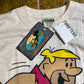 The Flintstones T-Shirt Football 1993 White Gray - XL