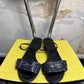 Vintage 90s / 2000s Ferragamo Glory Strappy Kitten Heels Night Blue - 39