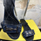 Vintage 90s / 2000s Ferragamo Glory Strappy Kitten Heels Night Blue - 39