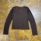 Camaieu Long Sleeve See Through Top Brown 2000s y2k - S