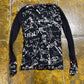 Patrice Breal Long Sleeve Top Black White 2000s y2k - S