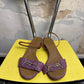 Vintage 90s / 2000s Ferragamo Glory Strappy Kitten Heels Lilac - 39