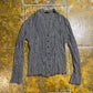 Etam Long Sleeve Top White Black 2000s y2k - M