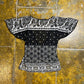 David FIlo Short Sleeve See Through Top Black White 2000s y2k - M
