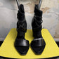 Y2k Diesel Black Gold Vivien Cutout Bootie Sandal Black - 35