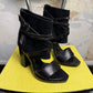 Y2k Diesel Black Gold Vivien Cutout Bootie Sandal Black - 35