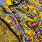 Lanidor SLeeveless Silk Summer Dress Yellow Purple - XS