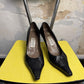 Vintage 80s / 90s Balmain Pointed-Toe Textured Court Pumps Black - 38