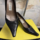 Vintage 80s / 90s Balmain Pointed-Toe Textured Court Pumps Black - 38
