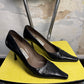 Vintage 80s / 90s Balmain Pointed-Toe Textured Court Pumps Black - 38