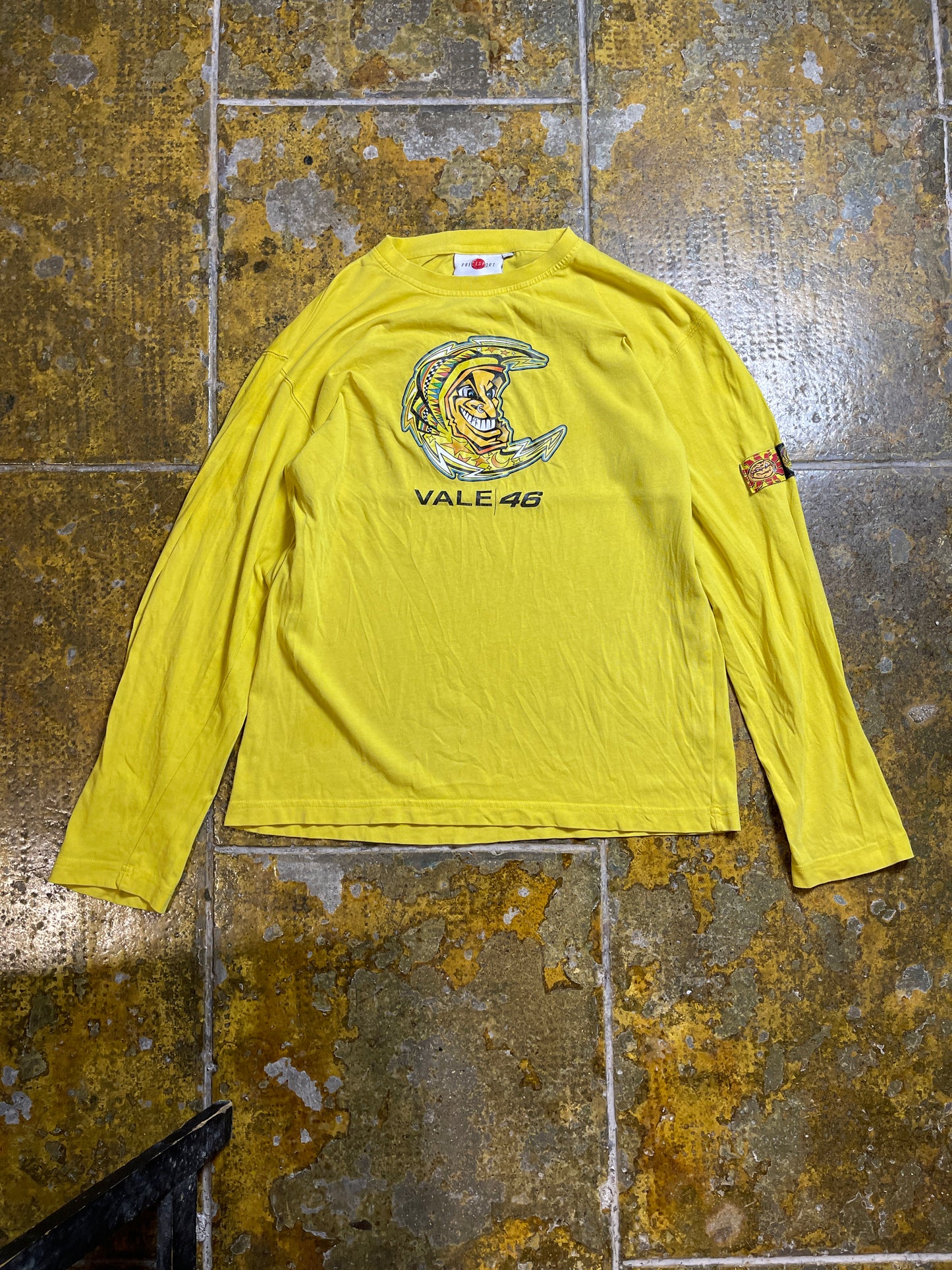 Valentino Rossi The Doctor 46 Long Sleeve T-Shirt 2000s y2k Racing Yellow - L