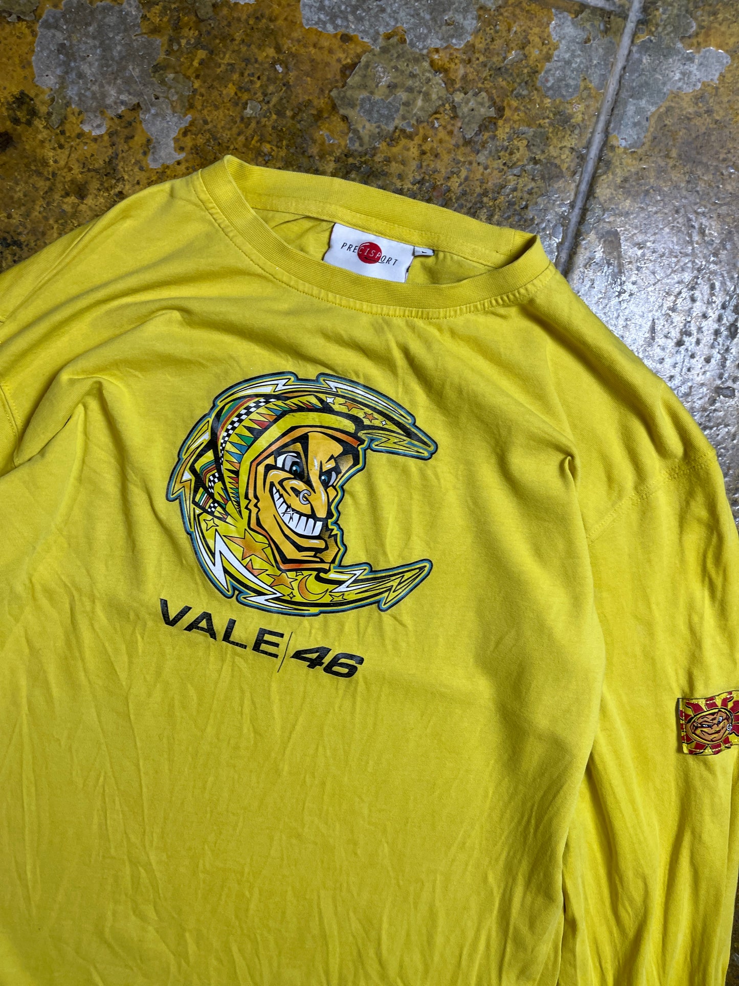 Valentino Rossi The Doctor 46 Long Sleeve T-Shirt 2000s y2k Racing Yellow - L