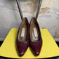 Vintage 80s / 90s Balenciaga Classic Leather Court Pump Heels Bordeaux - 37