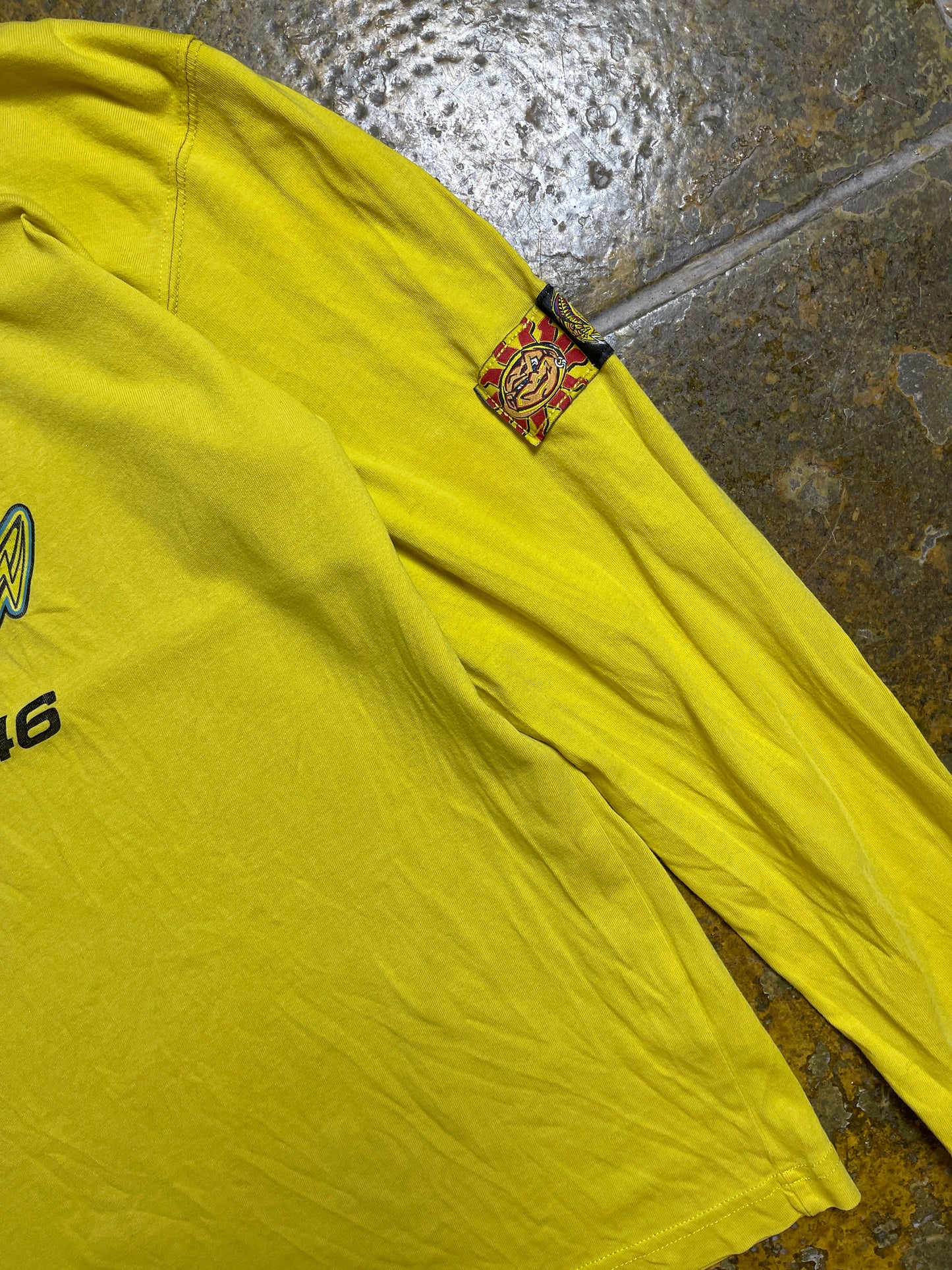 Valentino Rossi The Doctor 46 Long Sleeve T-Shirt 2000s y2k Racing Yellow - L