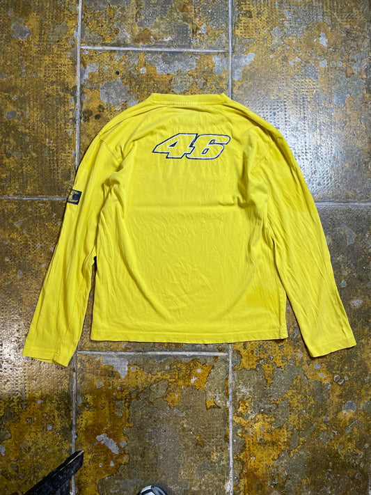 Valentino Rossi The Doctor 46 Long Sleeve T-Shirt 2000s y2k Racing Yellow - L