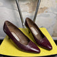 Vintage 80s / 90s Balenciaga Classic Leather Court Pump Heels Bordeaux - 37