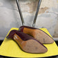 Vintage 80s / 90s Balenciaga Classic Leather Court Pump Heels Bordeaux - 37
