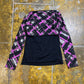 Patrice Breal Long Sleeve Top Black Purple 2000s y2k - S
