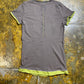 Mia Soana Short Sleeve Top Khaki 2000s y2k - XS