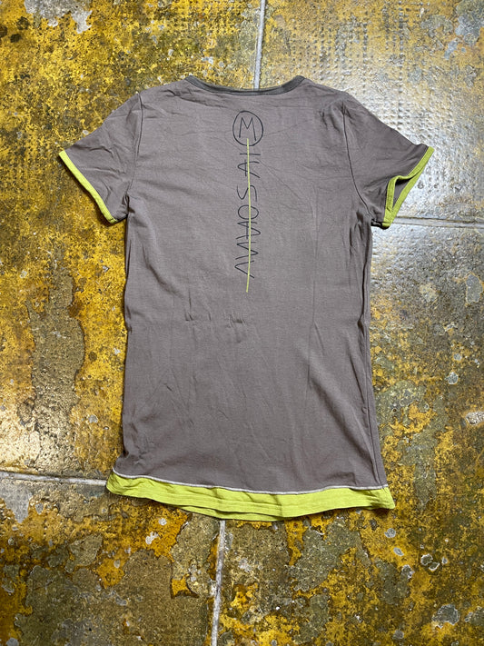 Mia Soana Short Sleeve Top Khaki 2000s y2k - XS