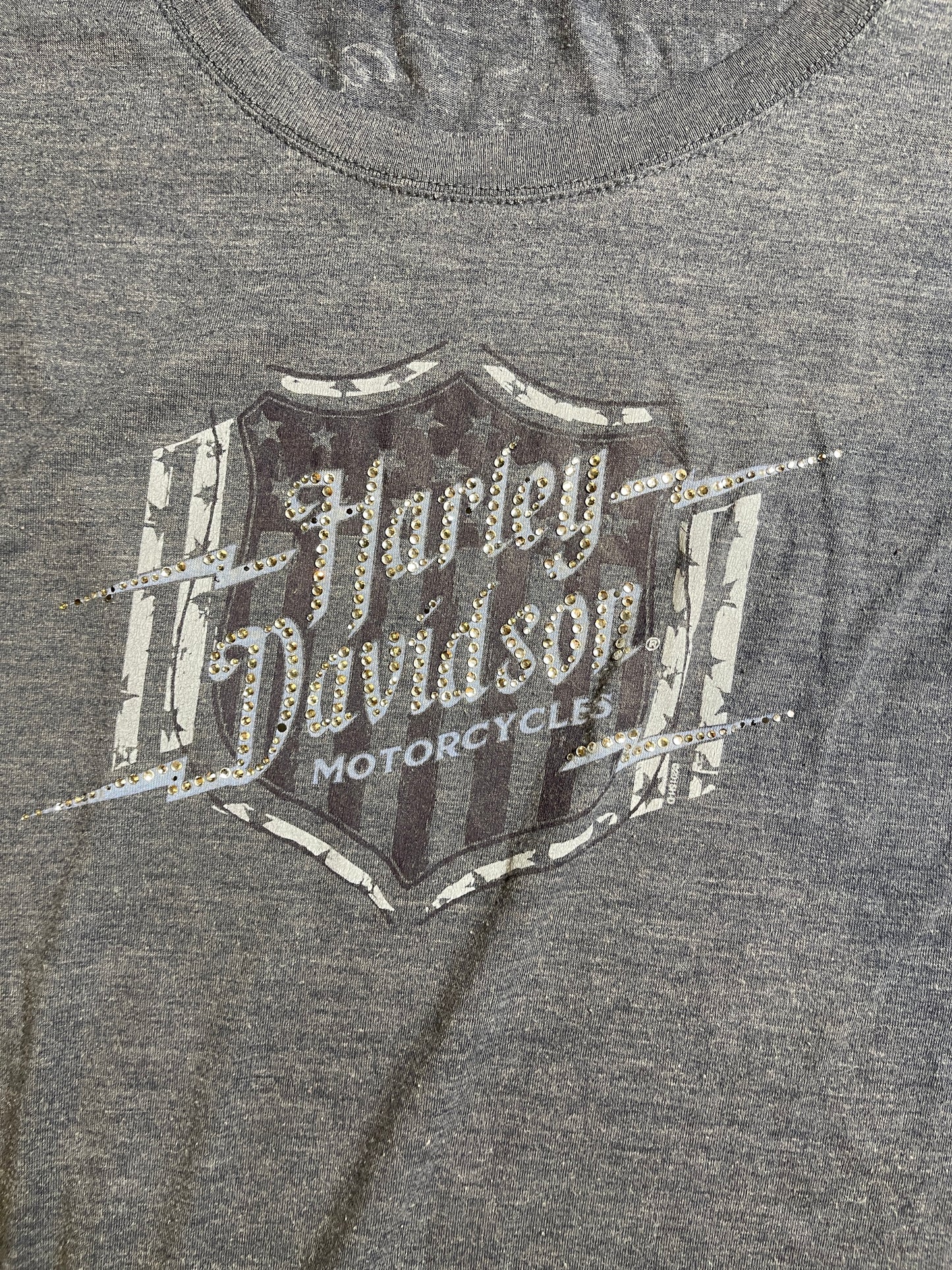 Harley Davidson Short Sleeve Top Palm Bay Blue 2011 - S