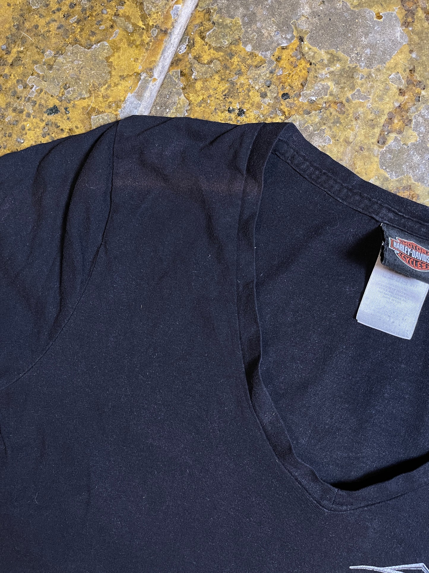 Harley Davidson Short Sleeve Top Black 2000s y2k - L