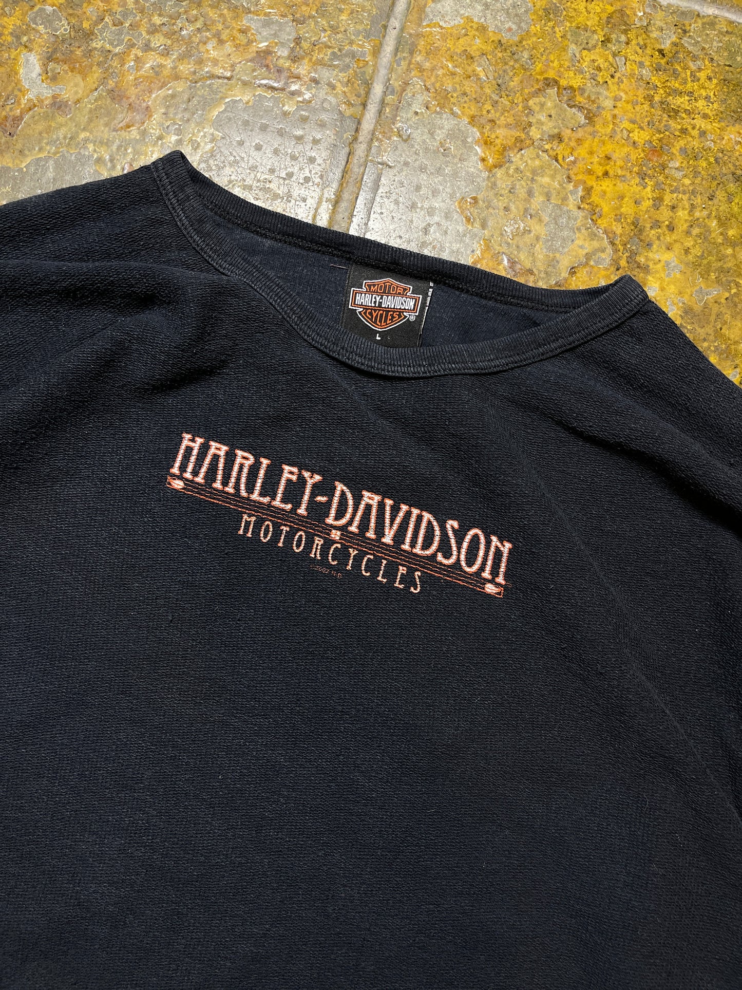 Harley Davidson Thin Sweatshirt Black 2002 y2k - L