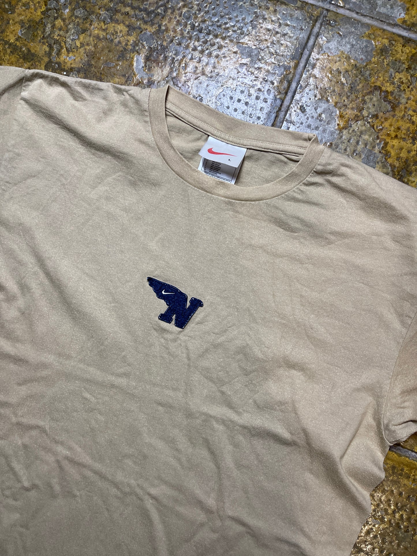 Vintage Nike T-Shirt Beige 1990s - L